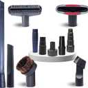 Replacement Vacuum Attachments & Brushes plus Universal Adapter Kit Compatible with Shop Vacs 2-1/4'' 1-7/8'' 1-3/8'' 1-1/4 Inch- Flexible Vacuum Crevice Attachment Tool for Shop Vac Accessories