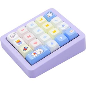 Adventurers K812 Wired Mechanical Numeric Keypad, 19-Key Hot-Swappable RGB Numpad, Macro Programmable, Detachable Type-C Cable, Game/Office Mode Switch  for PC/Laptop/Desktop (Purple)