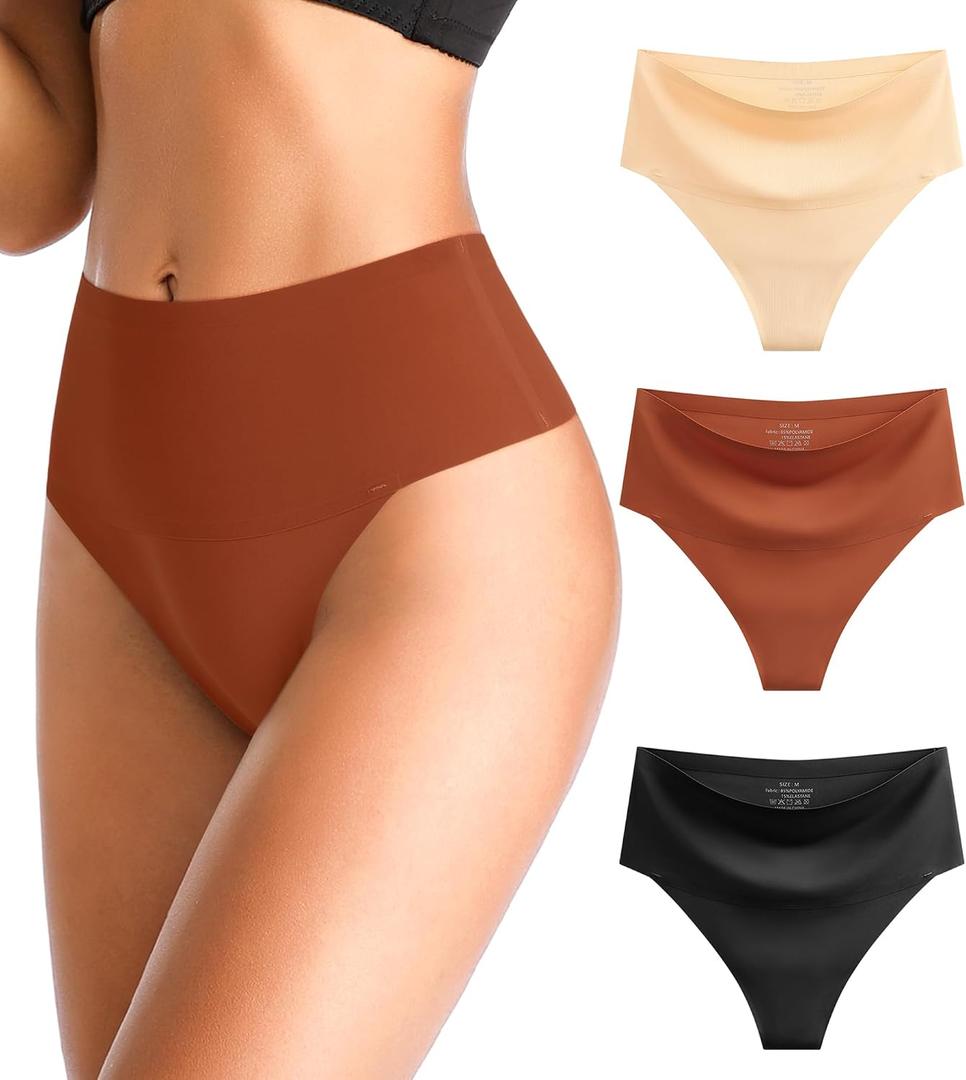 ANNYISON Women's Thongs, T Back Low Waist See Through Panties Cotton Seamless Lace Thongs for Women (L)