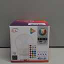 ILC RGB LED Color Changing Light Bulb, 40W Equivalent, 450LM, 2700K Warm White 5W E26 Screw Base RGBW, Flood Light Bulb- 12 Color Choices - Timing Infrared Remote Control (4 Pack)