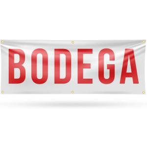 Bodega Banner Sign 24 Inch x 72 Inch | 13 oz Vinyl with Metal Grommets | Heavy-Duty Single-Sided Outdoor Durable Printed High-Quality Weatherproof | Made in the USA