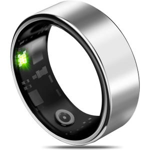 Smart Health Ring Fitness Tracker for Men Women, Sleep, Stress & Activity Monitoring, IP68 Waterproof, Long Lasting Battery, No Subscription Fees, Compatible with iOS & Android, Cool Gray 9
