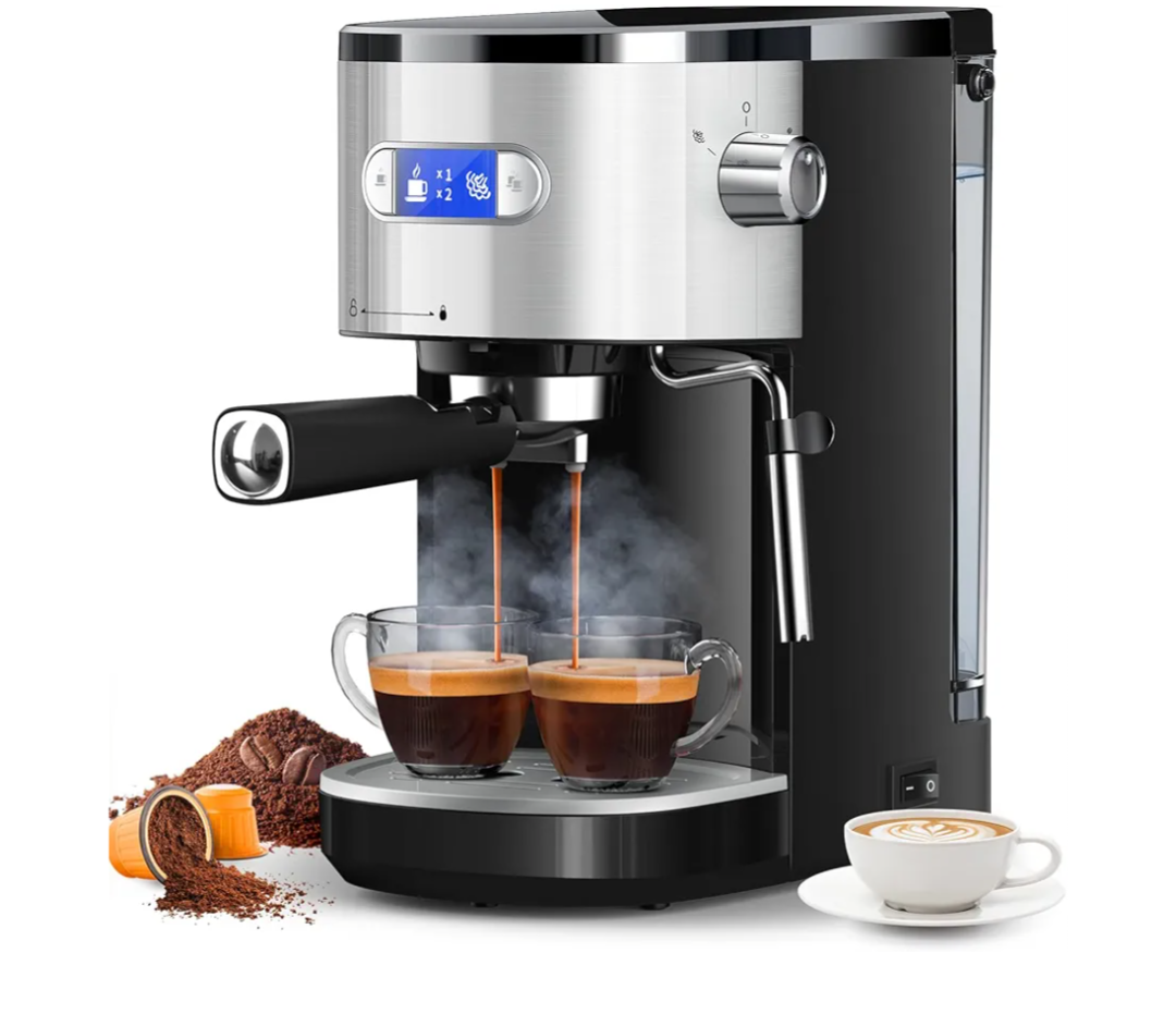 COWSAR Espresso Machine 20 Bar, Semi-Automatic Espresso Maker with Milk Frother Steam Wand, 45 OZ Removable Water Tank for Cappuccino, Latte, Home. No complete
