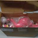 Briwooody 6 Pack Flamingo Christmas Decorations Yard Outside Waterproof Pink Plastic Reindeer Flamingo Stake for Christmas Lawn Garden Outdoor Sign Xmas Gifts for Women Mom