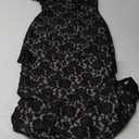 Women's Lace Maxi Dress Spaghetti Strap Slim Fit Sleeveless Gown with Lace Bust for Evening & Party (XS, Black)