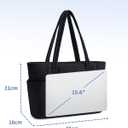 Ceneda Tote Bag for Women With 40oz Cup Holder, Puffer Work Laptop Tote Bag With Zipper for Travel, Teacher, Nurse (Black-1)