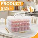 3 Layer Deviled Egg Containers with Lid,Portable Deviled Egg with Handle,Egg Carrier Holder Tray with 72 Holes for Thanksgiving Day,Party Favor Home Kitchen Refrigerator Supplies