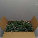 AMERZEST 9Ft PreLit Christmas Garland, Plug in, Green, 50 White Lights, Fireplace Stairs Mantle Door Indoor Outdoor, Decorated Pine Cone and Snow Style