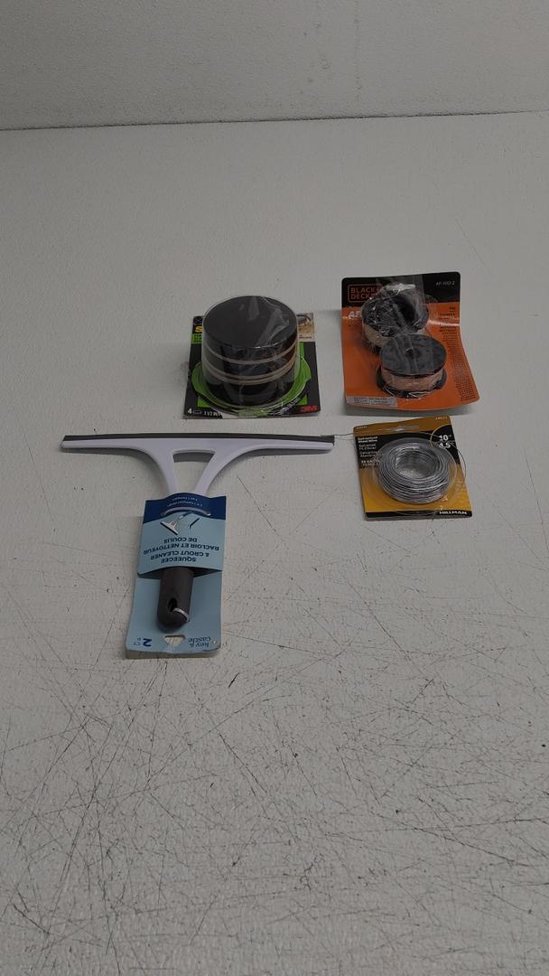 Set of 4 for Home (Grout Cleaner, Galvanized Steel Wire, Automatic Feed Spool, Furniture Slides)