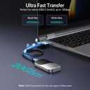 GiGimundo G20 2TB External SSD, Portable SSD, Up to 2000MB/s via USB-C 3.2 Gen 2x2, Durable Zinc Alloy with Lanyard, Compatible with Mac iPad PC Tablet