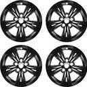 Wheel Skins Compatible with Chevy Equinox 2010-2017; 17 inch Wheel Covers; Set of 4 Packs (Glossy Black)