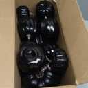 vensovo 12 Pcs Assorted Black Plastic Pumpkin Decorations - Fall Home Decor for Thanksgiving, Halloween, Wedding & Party, DIY Craft Artificial Fake Foam Pumpkins for Table Centerpiece