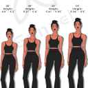 Sunzel Mini Flare Leggings for Women, High Waist Yoga Pants with Tummy Control, Casual Gym Workout Bootcut Leggings (Blue)