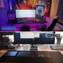 KTRIO Large Gaming Mouse Pad with Stitched Edges, Extended Mousepad with Superior Micro-Weave Cloth, Non-Slip Base, Water Resist Keyboard Pad, Desk Mat for Gamer, Office & Home, 31.5 x 15.7 in, Black