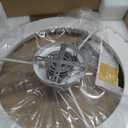 24'' Ceiling Fan with Light Fandelier Flush Mount Low Profile Wood Ceiling Fan with Dimmable LED Light 3 Color 6 Speeds