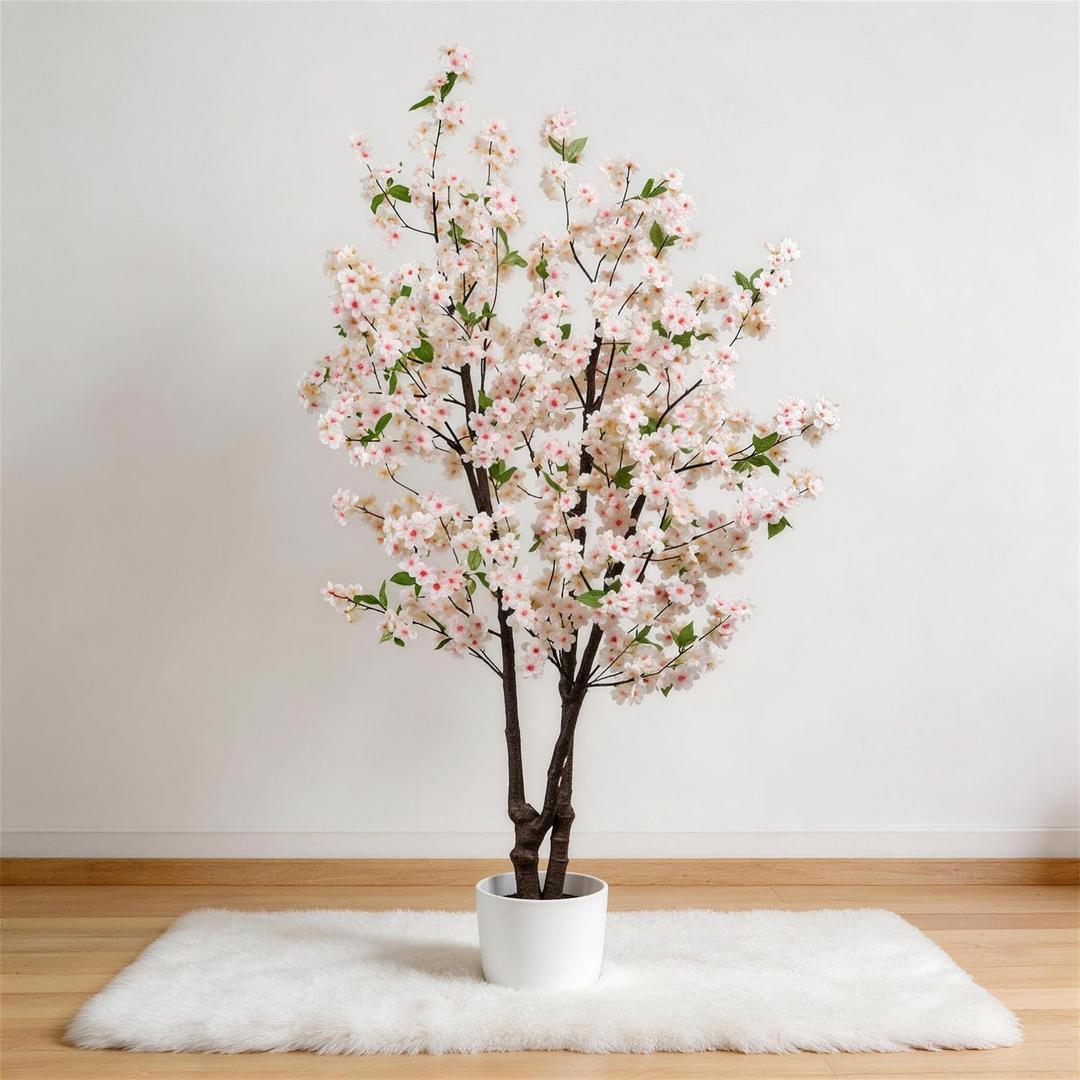 Artificial Cherry Blossoms Tree Bedroom Trees Indoor Faux Cherry Blossom Tree for Christmas New Year Home Decor