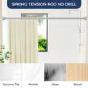 STARLATTA Adjustable Shower Curtain Rod 31-80 Inch, Never Rust Stainless Steel Silver Tension Rod, 1" Heavy Duty No-Drill for Bathroom, Kitchen & Closet