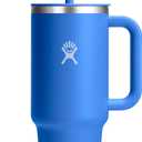 Hydro Flask Travel Tumbler with Handle, Lid and Straw - Insulated Stainless Steel in 40 Oz Cascade