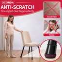 OCONDA 24PCS Chair Leg Floor Protectors Round, Black Furniture Cups for Hardwood Floors, Silicone Chair Leg Caps with Wrapped Felt, Anti-Scratch, Reduce Noise, Medium Fit: 0.76''-1.18''