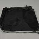 KUUQA 11Pcs Drawstring Backpack Bags Bulk with Zipper Pocket and Headphone Hole（Black）