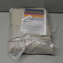 BGment 100% Blackout Curtains for Bedroom/Living Room- 84 Inch Long Linen Textured Thermal Insulated Total Light Blocking Bronze Grommet Window Drapes for Farmhouse, 2 Panels, 52 x 84 Inch, Tan (Natural)