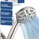 6-Mode High Pressure Handheld Shower Head Set, Consumer Reports Recommended HOPOPRO High Flow Hand Held Showerhead with 59 Inch Hose Bracket Teflon Tape Rubber Washers (Brushed Nickel)