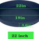 2 Pack of Plant Saucer 20 22 inch, 3.6" Depth, Large Deep Heavy Duty Plant Saucers, Garden Plastic Plant Trays for Indoors Outdoor, Pot Tray for Planter 19-23" (Blue)