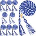 Woanger 8 Pcs Blue and White Graduation Cords 67 Inch Honor Cords with Tassel and 2026 Year Charm Graduation Decoration for College Students Bachelor Master Doctor Grad Decor