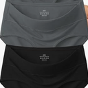 Vevmon Cotton Underwear for Women High Waisted Full Coverage Briefs Soft Ladies Panties 2 Pack, Black/Gray XL