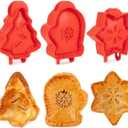 Holiday Mini Pie Gadgets,Party Potluck Hand Pie Gadgets, Hand Pie Press Gadgets Maker for Baking, Winter Snowflake Christmas Tree and Gloves Shapes Pocket Pies Maker3PCS