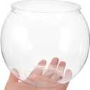 VICASKY Fish Bowl Goldfish Tank Round Bowls Large Small - Transparent Aquarium Terrarium Hydroponic Planter for Centerpieces Decor Desktop Fishbowl Unbreakable Transparent Pet Round Fish Tank Decor