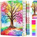 Planner 2026-2027, 18 Month Weekly and Monthly Planner, Jan. 2026 - Jun. 2027, 9" x 11.6" Hardcover Calendar Planner with Page Tabs, Separator Page, Inner Pocket, Bookmark, Stickers, Sticky Note Set (Tree Seasons)