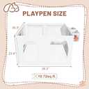 Dog Playpen Indoor, Clear Acrylic Play Pen 8 PCS 24" H for Puppy