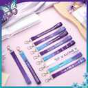 2 x Ecally 100 Pcs Suicide Prevention Awareness Lanyard Keychains Gifts Bulk Purple Teal Ribbon Inspirational Keychains Prevention Awareness Inspirational Supplies