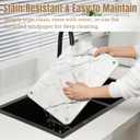 Stone Drying Mat For Kitchen Counter, Marble Drying Stone For Kitchen Counter, 15.8 x11.8" Stone Drying Mat, Stone Mat For Kitchen Sink, Diatomaceous Earth Dish Drying Mat, Dish Drying Stone (White)