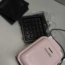 AROMA 3-in-1 Panini Press, Sandwich Grill, and Waffle Maker with Removable Ceramic Coated Plates (Pink)