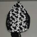 Crossbody Bags for Women Men Trendy Sling Bag Backpack Casual Chest Bag with Convertible Shoulder Strap (Medium, Cowprint)