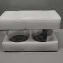 Glass Laundry Detergent Dispenser, 128 oz / 3.5L Fabric Softener Dispenser for Laundry Room Organization, Detergent Holder with Plastic Spigot (Black, 2 Pack)