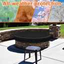 Fire Pit Cover Round, 52-57 Inch, Waterproof, Dustproof, Windproof, UV-Resistant