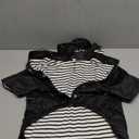 Morezi Dog Zip Up Dog Raincoat with Reflective Buttons, Rain/ Water Resistant, Adjustable Drawstring, Removable Hood, Stylish Premium Dog Raincoats - Black - L