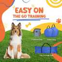 POPMOON Agility Training Equipment for Dogs,Dog Agility Equipment for Backyard&Indoor Training-Professional Backyard Course with Adjustable Jumps,Collapsible Tunnel,Storage Bags&Ball (13 PC)