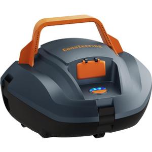 Robotic Pool Cleaner, Cordless Pool Vacuum Robot with 100 Mins Runtime, Fast Charging, Powerful Suction, Self-Parking, Ideal for Above Ground Pools up to 850 Sq.ft (Blue Grey)