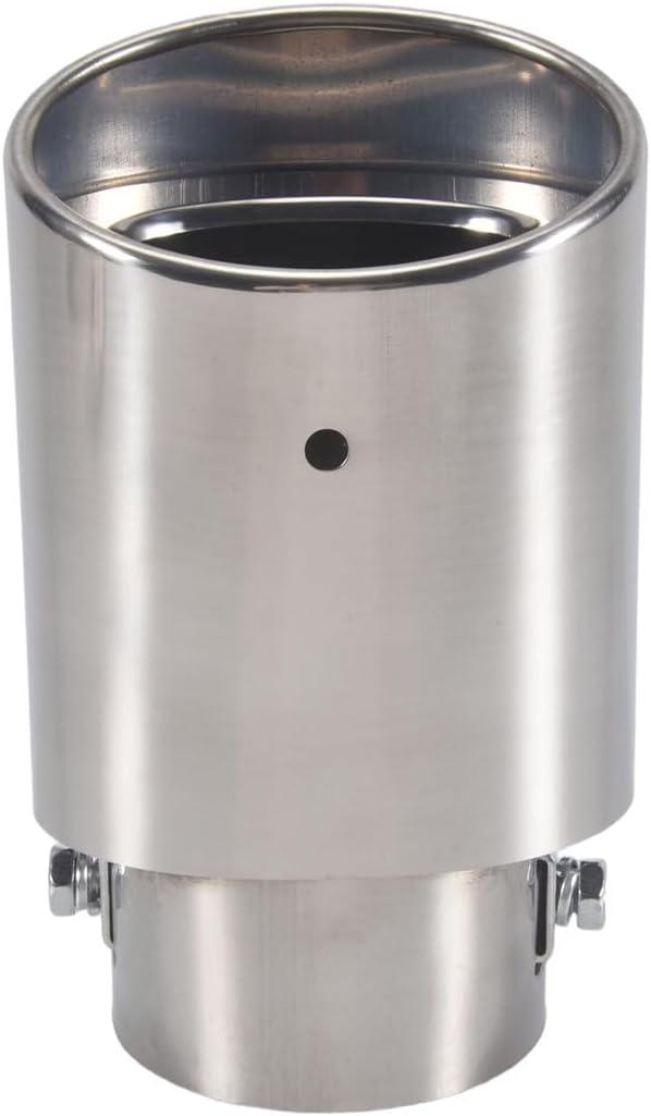 Stainless Steel Car Exhaust Tip, 2.1In To 1.5In Universal Pipe Modification Tail Throat (Silver)