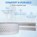 Road Bike Handlebar Tapes, White Bicycle Bar Tape with High Stain Resistance Silicone Surface, Shock Absorbing EVA Bike Grip Tapes for Handlebar (Set of 2, White)