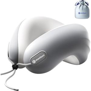 Neck Pillow Airplane, 100% Pure Memory Foam, Cooling Airplane Pillow, Travel Pillow, Travel Pillows for Airplanes, Plane Pillow, Flight, Gray