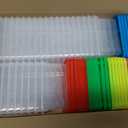 30 PCS Plastic Reptile Terrarium Carrier Cage, Portable Transparent Aquarium Box with Slotted Ventilation Holes for Turtle, Snake, Spider, Breeding, Hatching, Fish, 5 Colors Lid, 5 x 3.4 x 3.4 in
