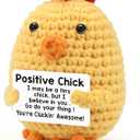 Positive Animal Crochet Dolls Cute Decor Gift for Women Graduation Gift Handmade Emotional Inspirational