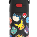 THERMOS FUNTAINER Water Bottle with Straw - 12 Ounce - Kids Stainless Steel Vacuum Insulated Water Bottle with Lid, Pokmon (Pokemon)