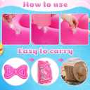 Thenshop Cartoon Cat Pool Float Inflatable Pink Pool Floats with Glitter Lounger Floats Raft Floating Chair Water Floaty for Swimming Birthday Party Accessories Lake Lounge Float Summer Outdoor Beach