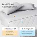 Cozy Bliss Cooling Throw Blanket for Hot Sleepers 50"x70", Q-Max 0.45 Cooling Comfort, Cold Blankets for Night Sweats Sleeping, Ultra-Cool Lightweight Breathable Blanket for Couch Bed, Mist Grey